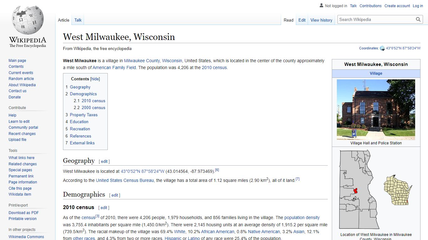 West Milwaukee, Wisconsin - Wikipedia